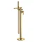Venice Giro Brushed Brass Freestanding Bath Shower Mixer Large Image