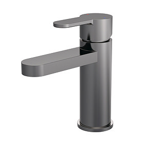 Venice Giro Gunmetal Grey Mono Basin Mixer with Push Button Waste Large Image