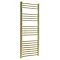 Venice Giro Heated Towel Rail - Brushed Brass (1188 x 500mm) Large Image