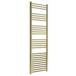 Venice Giro Heated Towel Rail - Brushed Brass (1600 x 500mm) Large Image