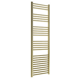 Venice Giro Heated Towel Rail - Brushed Brass (1600 x 500mm) Large Image