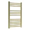 Venice Giro Heated Towel Rail - Brushed Brass (800 x 500mm) Large Image