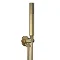 Venice Giro Outlet Elbow w. Parking Bracket & Shower Handset - Brushed Brass Large Image