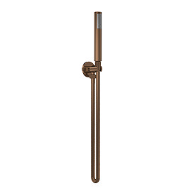 Venice Giro Round Outlet Elbow with Parking Bracket & Shower Handset - Brushed Bronze