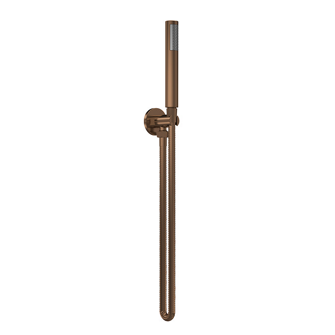 Venice Giro Round Outlet Elbow with Parking Bracket & Shower Handset - Brushed Bronze