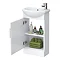 Venice Gloss White Vanity Unit Cloakroom Suite w. Chrome Handle  Profile Large Image