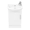 Venice Gloss White Vanity Unit Cloakroom Suite w. Chrome Handle  Feature Large Image