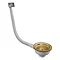 Venice Gold Basket Strainer Kitchen Sink Waste with Rectangular Overflow Large Image