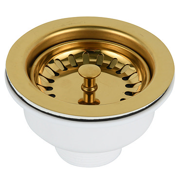 Venice Gold Basket Strainer Kitchen Sink Waste  Profile Large Image