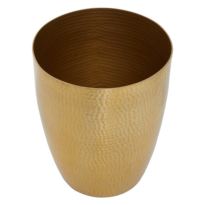 Venice Gold Hammered Waste Bin