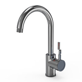 Venice Industrial Single Lever Chrome 3-in-1 Instant Boiling Water Kitchen Tap with Boiler & Filter 