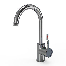 Venice Industrial Single Lever Chrome 3-in-1 Instant Boiling Water Kitchen Tap with Boiler & Filter