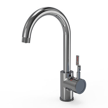 Bower 3-in-1 Instant Boiling Water Tap - Industrial Single Lever Chrome with Boiler & Filter  Feature Large Image