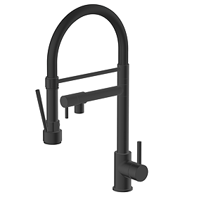 Venice Kitchen Mixer Tap with Swivel Spout & Directional Spray - Matt Black