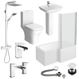Venice 1500mm L-Shaped Complete Bathroom Package