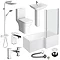 Venice L-Shaped 1600 Complete Bathroom Package Large Image