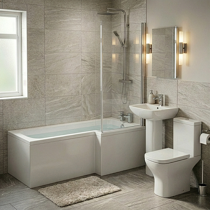Venice L-Shaped 1700 Complete Bathroom Package