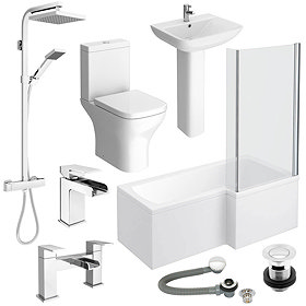 Venice L-Shaped 1700 Complete Bathroom Package Large Image