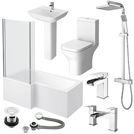 Venice L-Shaped 1700 Complete Bathroom Package