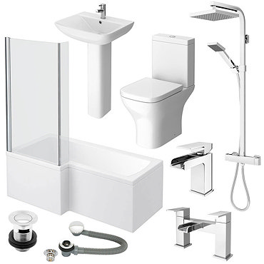 Venice L-Shaped 1700 Complete Bathroom Package  Profile Large Image