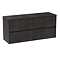 Venice Linea 1200mm Metallic Slate Wall Hung Double Countertop Vanity Unit