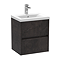 Venice Linea 500mm Metallic Slate Wall Hung 2-Drawer Vanity Unit