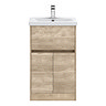 Venice Linea 500mm Rustic Oak Vanity Unit - Floor Standing with Drawer and 2-Doors
