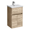 Venice Linea 500mm Rustic Oak Vanity Unit - Floor Standing with Drawer and 2-Doors