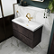 Venice Linea 600mm Metallic Slate Wall Hung 2-Drawer Vanity Unit