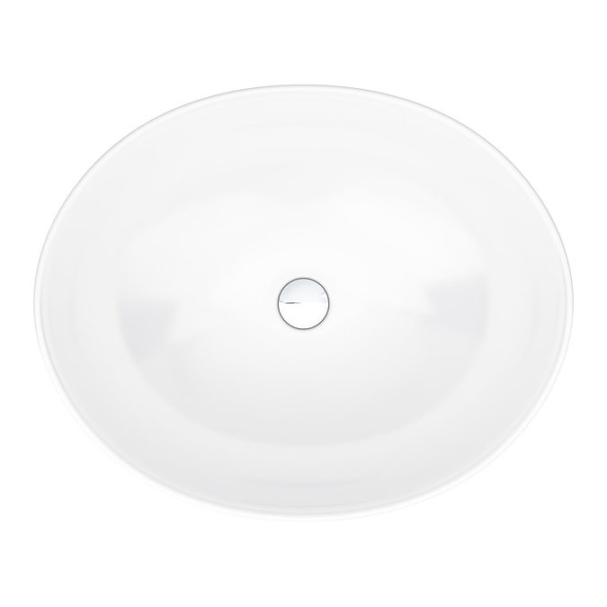 Venice Linea Metallic Slate Countertop Basin Unit - 600mm 2 Drawer with Oval Gloss White Basin