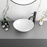 Venice Linea Metallic Slate Countertop Basin Unit - 600mm 2 Drawer with Oval Gloss White Basin