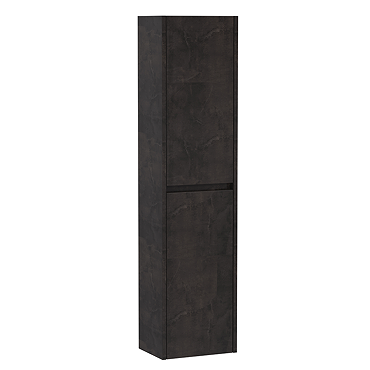 Venice Linea Metallic Slate Wall Hung Tall Storage Unit