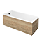 Venice Linea Rustic Oak Single Ended Bath