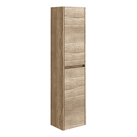 Venice Linea Rustic Oak Wall Hung Tall Storage Unit