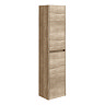 Venice Linea Rustic Oak Wall Hung Tall Storage Unit