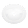 Venice Linea 600mm Wall Hung Satin White Vanity Unit & Gloss White Countertop Basin – Rustic Oak Effect Worktop