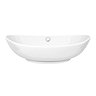 Venice Linea Satin White Countertop Basin Unit - 800mm 2 Drawer with Oval Gloss White Basin
