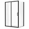 Venice Matt Black 1000 x 900mm Sliding Door Shower Enclosure without Tray