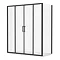 Venice Matt Black 1400 x 900mm Double Sliding Door Shower Enclosure without Tray