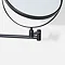 Venice Matt Black 5x Magnifying Cosmetic Mirror with Curved Wall Plate Profile Large Image