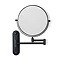 Venice Matt Black 5x Magnifying Cosmetic Mirror with Curved Wall Plate Large Image
