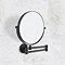 Venice Matt Black 5x Magnifying Cosmetic Mirror with Round Wall Plate  Profile Large Image