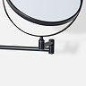 Venice Matt Black 5x Magnifying Cosmetic Mirror with Square Wall Plate  Profile Large Image