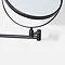 Venice Matt Black 5x Magnifying Cosmetic Mirror with Square Wall Plate  Profile Large Image