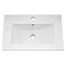 Venice Matt Black 600mm Framed Washstand and Basin inc. Tap + Waste  Profile Large Image