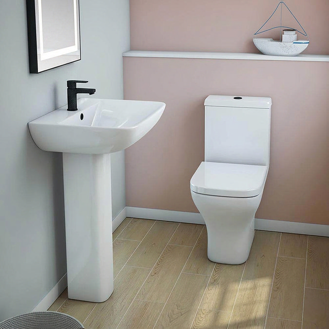 Venice Matt Black B-Shaped Complete Bathroom Package