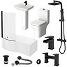 Venice Matt Black B-Shaped Complete Bathroom Package