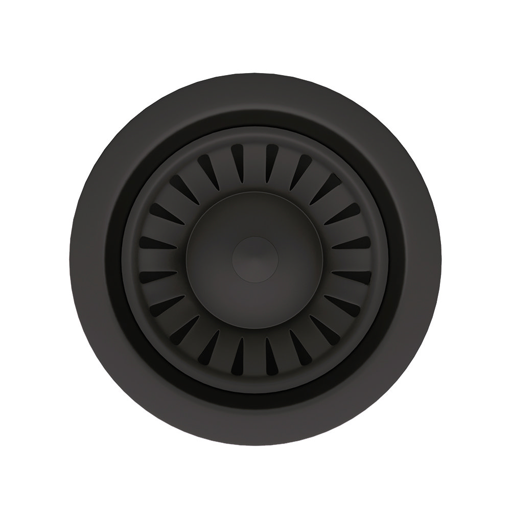 Venice Matt Black Basket Strainer Kitchen Sink Waste with Rectangular