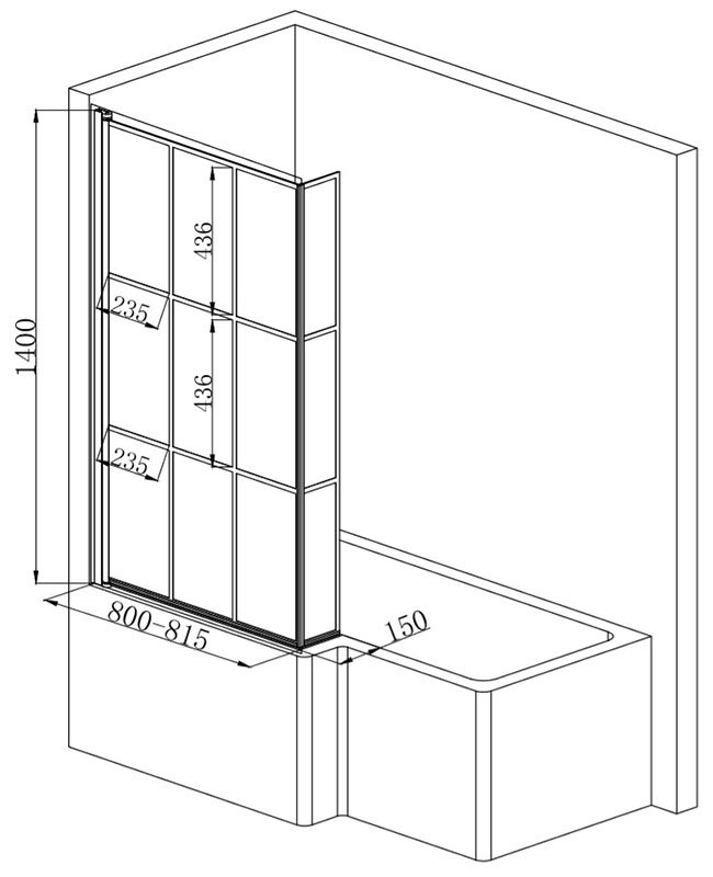 Venice Matt Black Complete Modern Bathroom Package with L-Shaped Bath