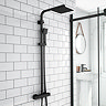 Venice Matt Black L-Shaped Complete Bathroom Package